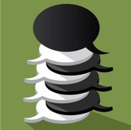 Stack of speech bubbles