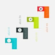 Abstract business info graphics template with icons N82