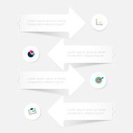 Abstract business info graphics template with icons N83