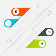 Abstract business info graphics template with icons N86