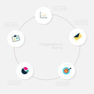 Abstract business info graphics template with icons N88