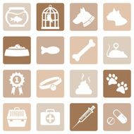 Vector Set of Pets Icons N10