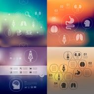 medicine infographic with unfocused background N46