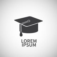 Icon flat element design graduate cap