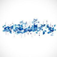 Abstract creative blue triangle template vector illustration