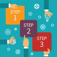 Vector step by timeline infographic scheme
