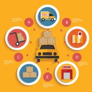 Logistic and cargo concept clean vector