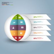 Abstract 3D digital business circle Infographic N8