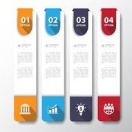 Design flat shadow arrow banners graphic or website Vector illu N4