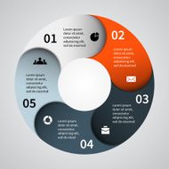 Modern vector info graphic for business project N234
