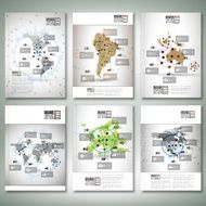 World maps infographic design Brochure flyer or report for business