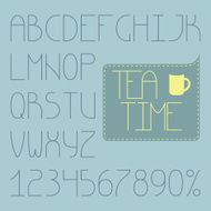 Full infographic thin alphabet