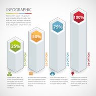 Modern box infographic template