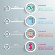Four White Rings Banners Infographic