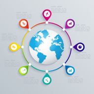 Abstract 3D digital illustration Infographic N10