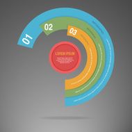 Vector of Business info graphic circle style layout