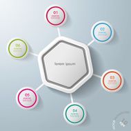 Infographic Hexagon Colorful Rings
