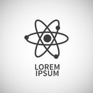 Icon flat element design atom