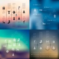 Christmas infographic with unfocused background N174