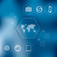business infographic with unfocused background N183