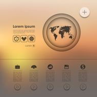 business infographic with unfocused background N184