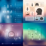 medical infographic with unfocused background N55