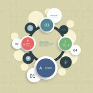 Simple Infographics elements design template N6
