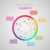 vector abstract 3d paper infographic elements for print or web N13