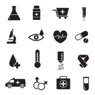 collection set of medical equpment backgrounds Vector illustration elements icons N4