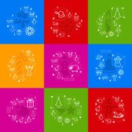 Christmas sticker infographic N82