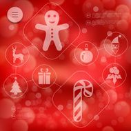 Christmas infographic with unfocused background N175