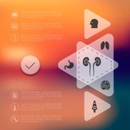 medicine infographic with unfocused background N47