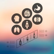 medicine infographic with unfocused background N48