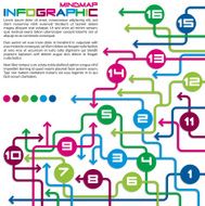 Bright infographic arrows in vector format N18