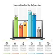 Laptop Graphic Bar Infographic