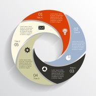 Modern vector info graphic for business project N235