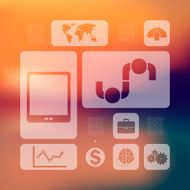 business infographic with unfocused background N185