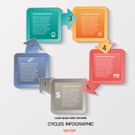 Infographic cyclic business process or workflow N2