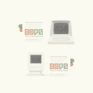 Website design template element Page not found 404 error