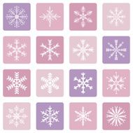 Vector Set of Snowflakes Icons N3