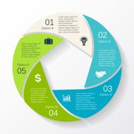 Modern vector info graphic for business project N236