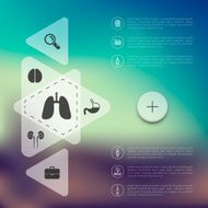 medicine infographic with unfocused background N51