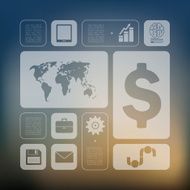 business infographic with unfocused background N186