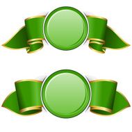 Green round frame with ribbon N3