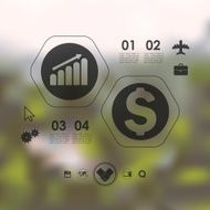business infographic with unfocused background N187