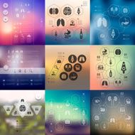 medicine infographic with unfocused background N52