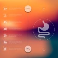 medicine infographic with unfocused background N53