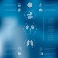 medicine infographic with unfocused background N55