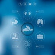 veterinary infographic with unfocused background N56