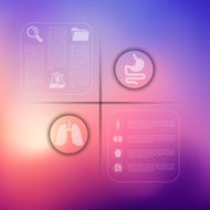 medical infographic with unfocused background N56